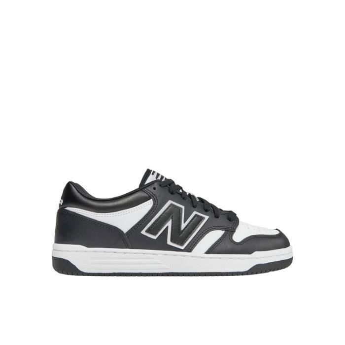 New Balance Baskets NEW BALANCE - BB480LV1 - Blanc - Plat - Lacets - Mixte - Adulte - Textile