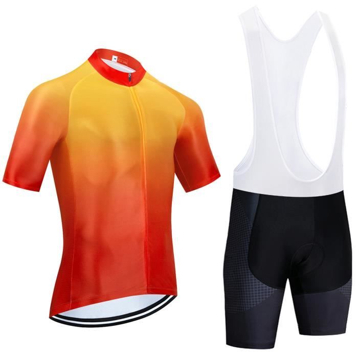 Cuissard à Bretelles De Cyclisme – Équipe Professionnelle – Noir – Homme Taille Unique (BDK01)