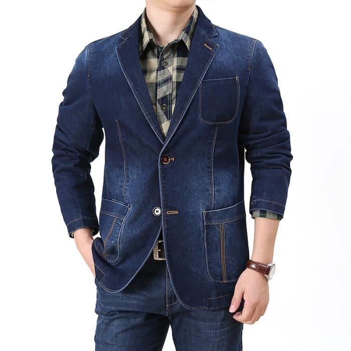 Veste costume jean discount homme