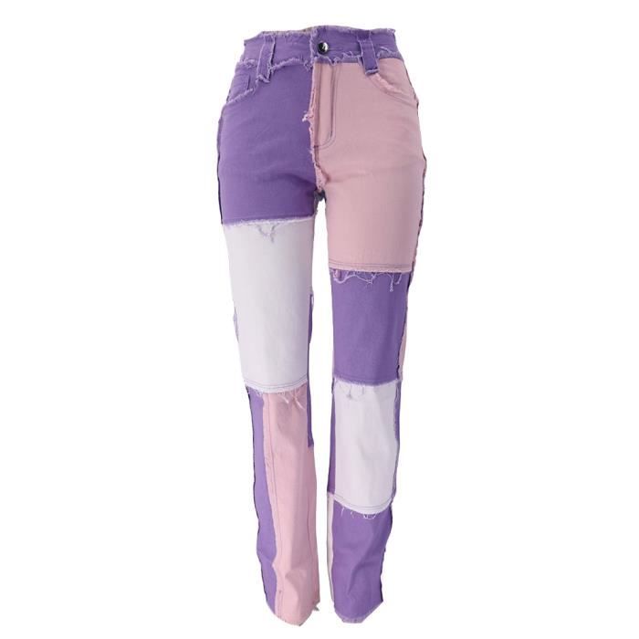 Pantalon clearance patchwork femme