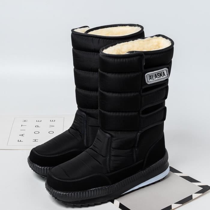 Bottes D'hiver Chaudes Pour Homme - Intérieur Et Extérieur - Semelle Antidérapante, Confortables, Montantes - Pour Neige Et Froid