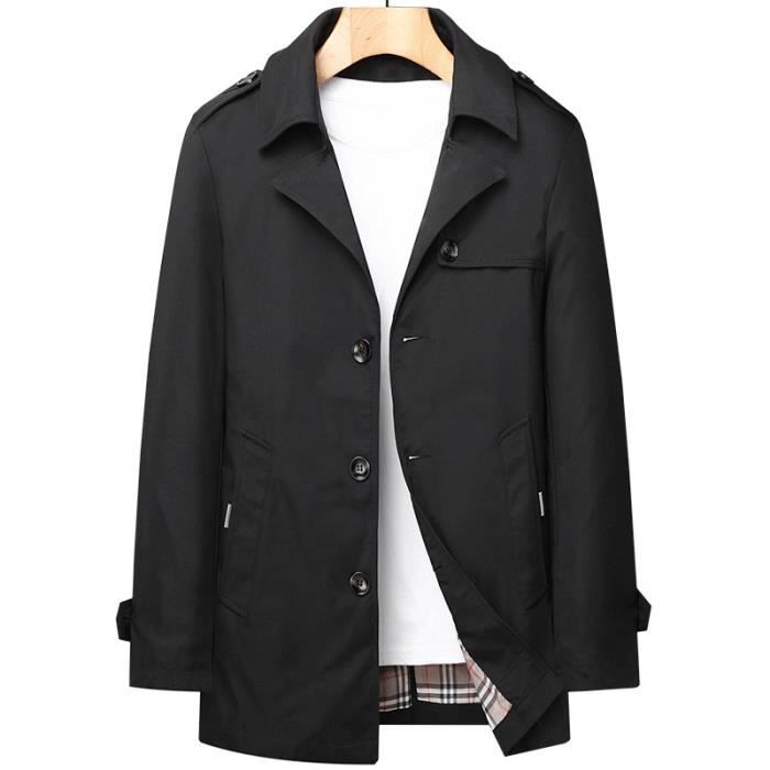 Trench-Coat Léger Homme M.c Läre-ñ - Style Casual, Poche, Pour Bureau Ou Sortie