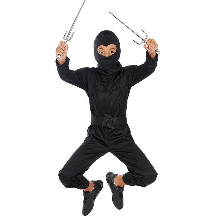 Costume de Ninja pour Enfant, Déguisement d'Halloween, Accessoires
