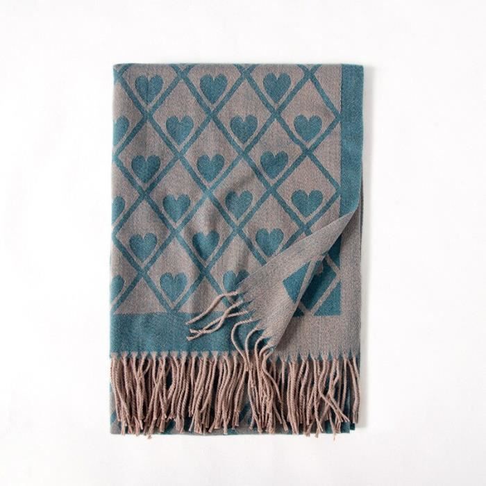Écharpe Femme Hiver En Imitation Cachemire - Modèle Tartan - 200x60 Cm - Châle Chaud Et Doux - Cadeau Idéal - 7