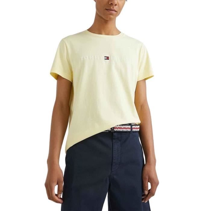 Tee shirt jaune tommy top hilfiger