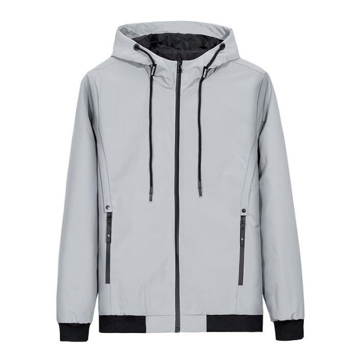Veste Cardigan Zippée Légère Noire Pour Homme – Polyvalente, Coupe-vent, Style Décontracté