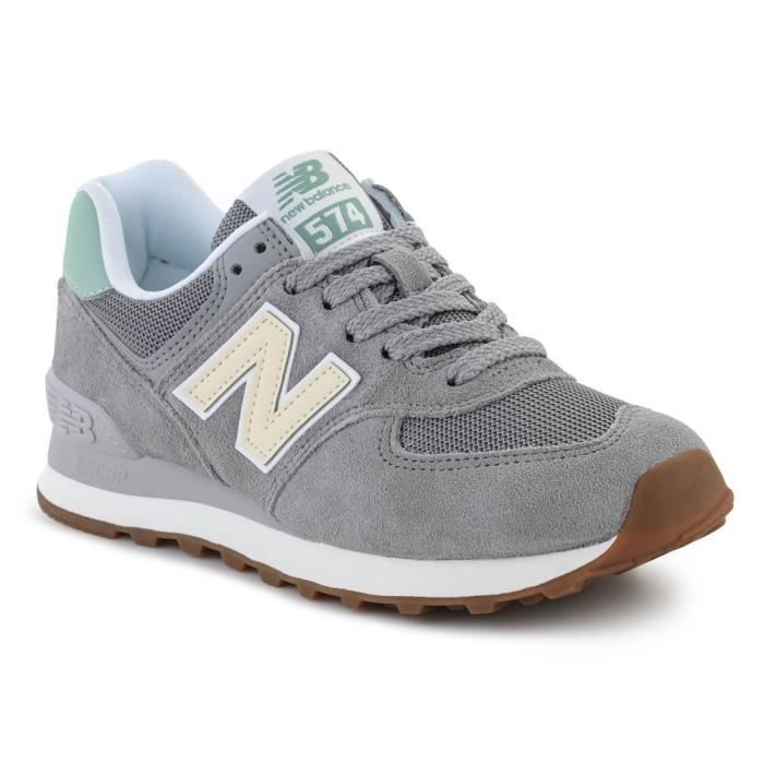 Chaussures Femme New Balance 574 Gris - Dessus Textile - Lacets