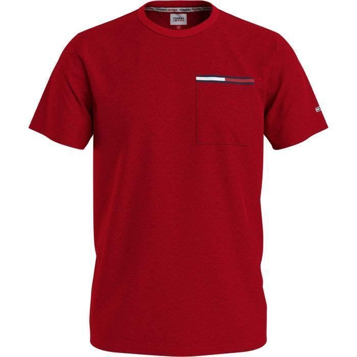 T shirt tommy hilfiger homme rouge hot sale