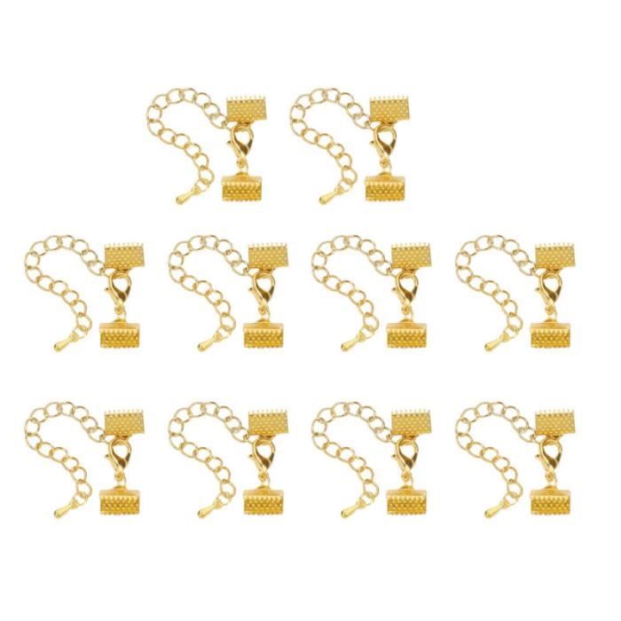 QUARKZMAN 50Pcs 35mm Extrémités De Ruban, Pinces Sertissage