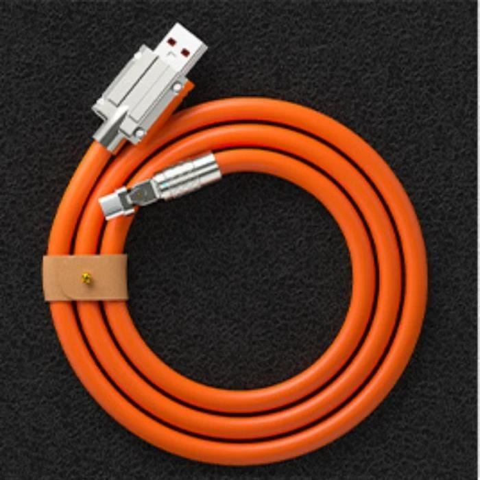 Câble de Charge - RNCYN - Type-C - 180° Rotatif - 120W - 2m - Silicone ...