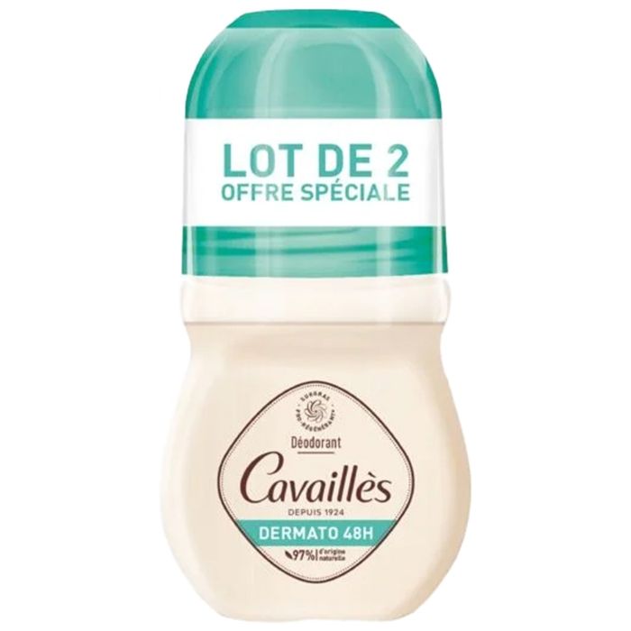 Rogé Cavaillès Dermato Deodorant Roll-on 48H – Doppelpack 2 X 50 Ml, Alkoholfrei, Mit Pflanzlichem Surgras