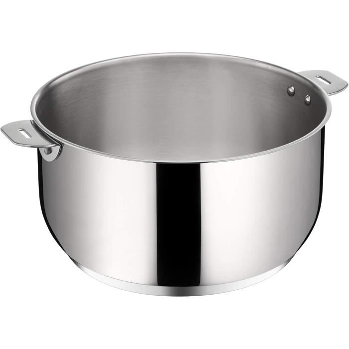 Salvaspazio Casserole En Acier Inoxydable 1810 Ø 24 Cm, Induction, Gaz Et Four Jusqu