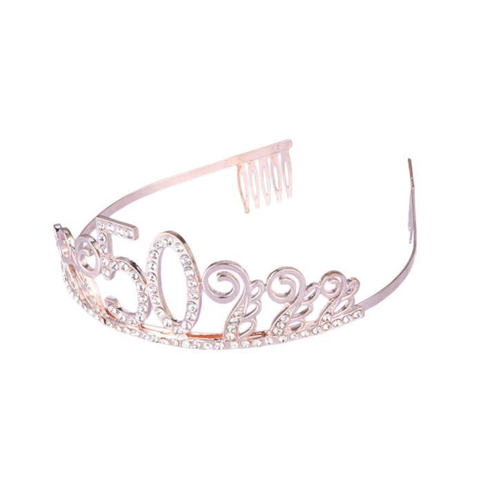 Couronne Anniversaire 50 Ans Tiare Diademe Princesse Avec Peigne