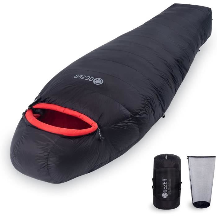 QEZER Sac de Couchage en Duvet 10 20 degres Leger Chaud et Compact pour Le Camping la randonnee et la randonnee avec Sac de 11 Cdiscount Sport