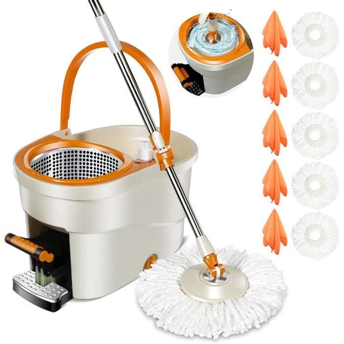 Balai Serpillère Microfibre - Nettoyage Efficace - Pratique Et Léger - Pour Sols Et Surfaces
