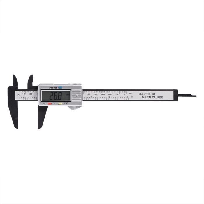 Pied à Coulisse Numérique Preciva - Calibre Digital LCD 150mm/6 Pouces | Acier Inox IP54 Précision 0.02mm