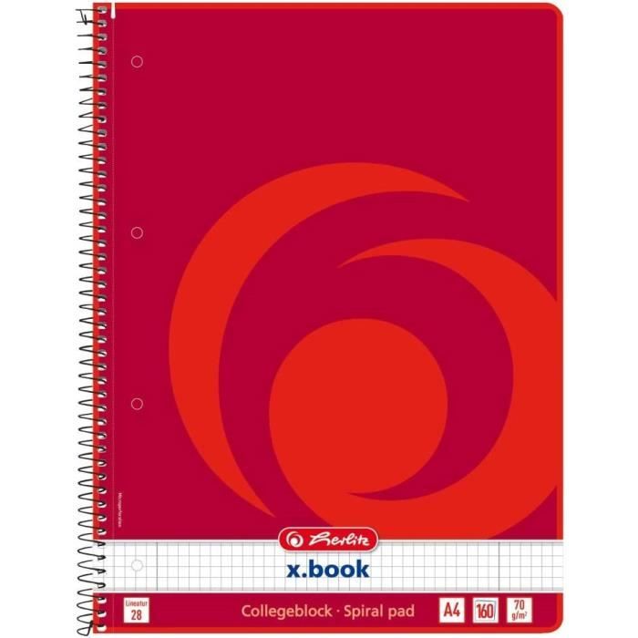 Recharge De Feuilles Quadrillées A6 Pour Cahier Herlitz Flex - 2x40 Feuilles, Papier 70g/m², Coins Arrondis