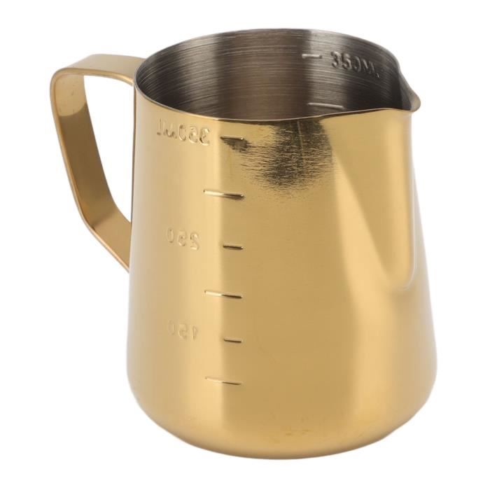 Amrules Pichet à mousse de lait, tasse à mousseur à lait de 355 ml avec échelle