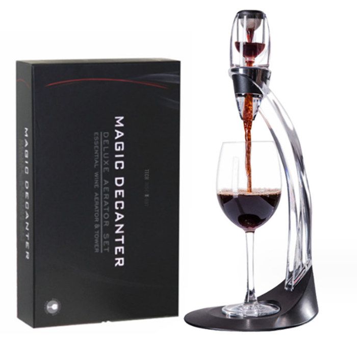 Ensemble Complet Décanteur-Aérateur à Vin Magic Decanter - Transparent