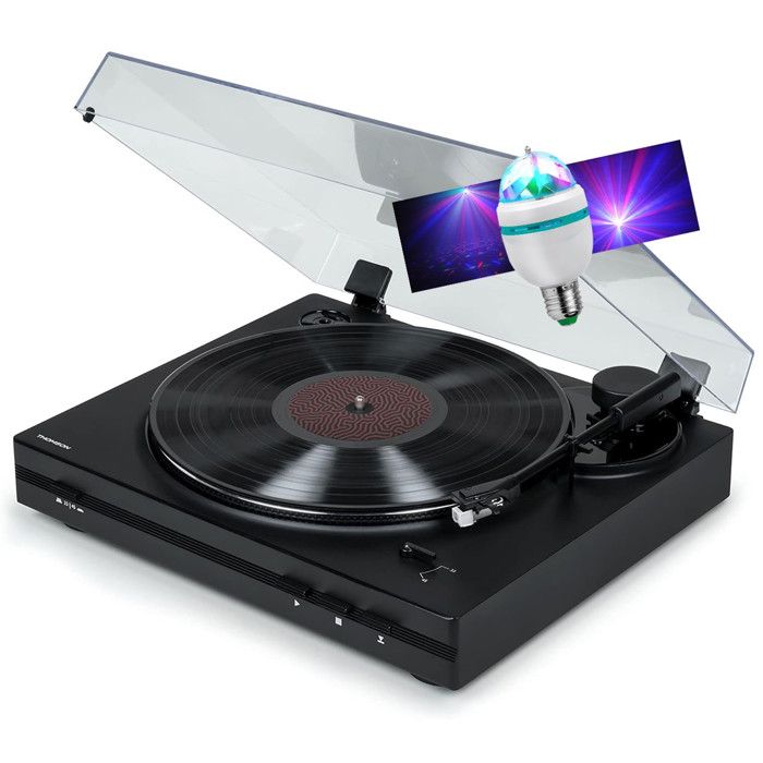Tourne Disque vinyle Thomson TT350 3345 trs Lectureretour du bras automatique Jeu de Lumière OVNI couleurs LED - vue 4