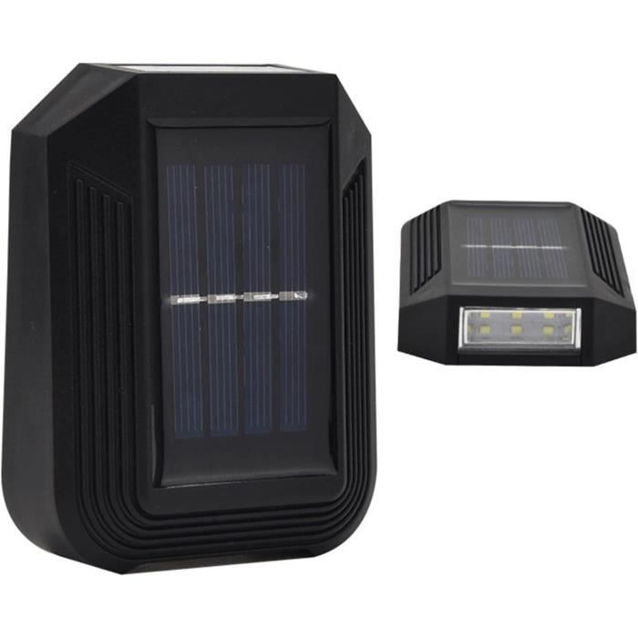 Applique Solaire Murale Noire IP65 Design