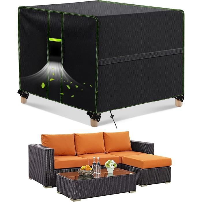 Funda Patio Oxford 210D Negra Protección Funda Impermeable Para Silla Mecedora De Jardín - Tela Oxford Reforzada, Resiste Lluvia Y Sol, Color Negro Fundas Para Sillas De Jardin