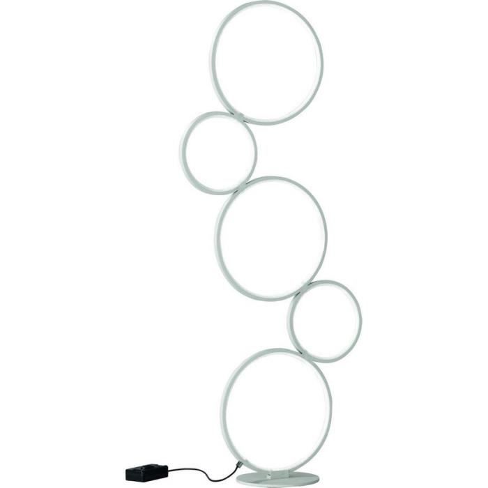 Trio lampadaire Rondo115 cm led acier/acrylique 2 kg blanc mat