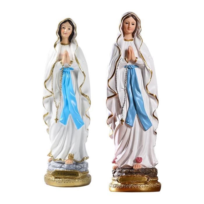 STATUE DE LA Vierge Marie Catholique Exquise Figurine Sculpture En