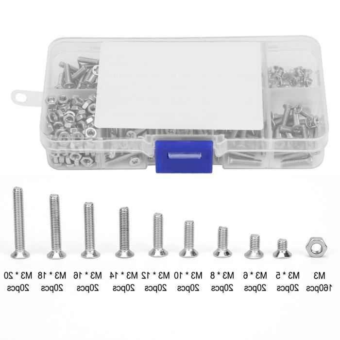 Lot De 10 Vis à Tête Fraisée Uxcell – M6 X 12 Mm, Cruciformes, Acier – Quincaillerie