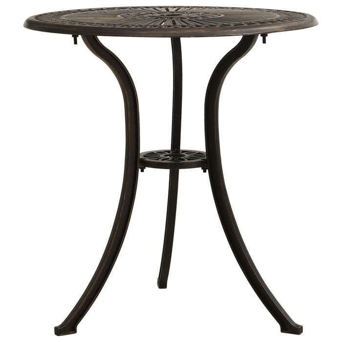 vidaXL Table de jardin 62x62x65 cm Aluminium coulé 315579