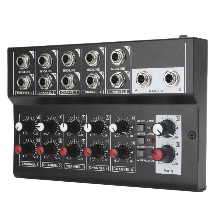Table De Mixage Passive Stéréo 6 Canaux Aboiled CX600 - Mini, Portable, Sans Alimentation