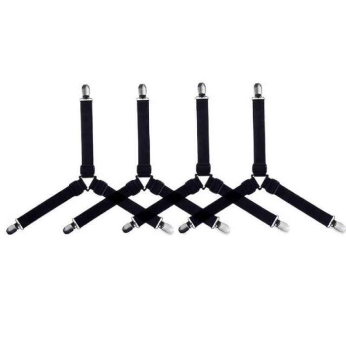 Lot De 3 Pinces à Vêtements Clips élastiques Réglables - Noir, Blanc, Bleu - Pinces Vintage Pour Pulls Et Cardigans