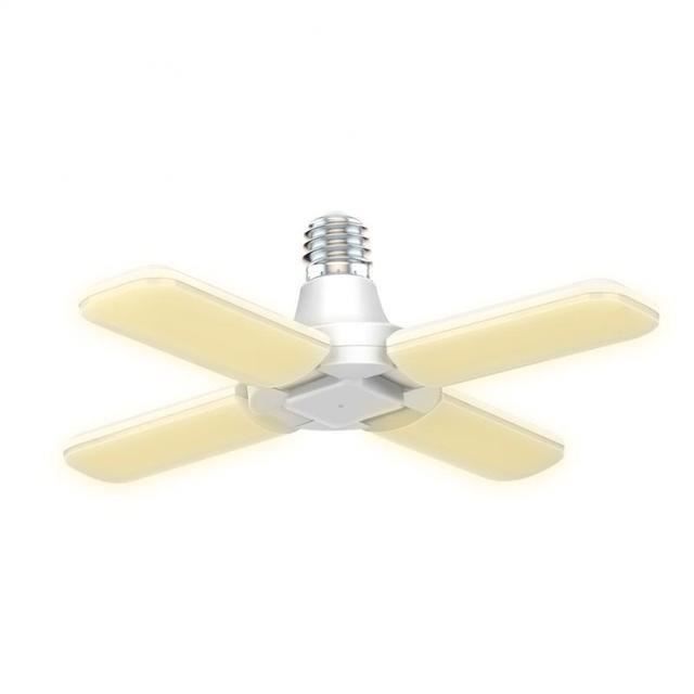 DIYEAH Lampe LED à 5 Pales Pliable Ventilateur Lumineux 55w Éclairage Plafond Garage Écoénergétique 165-265v Éclairage Intérieur Usage Domestique DIYEAH Lampe LED à 5 Pales Pliable Ventilateur Lumineux 55w Éclairage Plafond Garage Écoénergétique 165-265v Éclairage Intérieur Usage Domestique