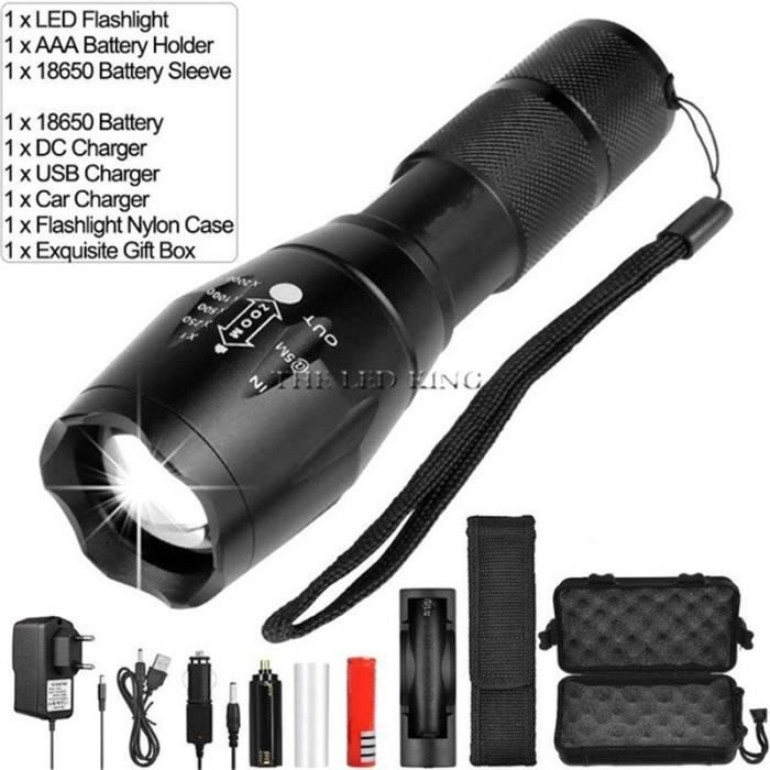 Lampe De Poche LED 3 Modes Couleur - Haute Luminosité - 3LED - Identification