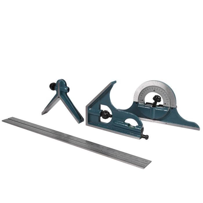 Règle Angle Finder Combinaison Set Protractor Bevel - ZJCHAO - 180 ...
