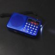 Haut-parleur stéréo universelle TF Radio Portable Card Haut-parleur Radio FM Haut-parleur numérique avec écran LED bleu  -1