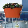 Pot de fleurs pour balcon 50 x 26 x 29 cm Jardinière en plastique Bac à fleurs pour jardin extérieur-1