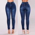 Mode Femmes Solide Taille Haute Stretch Slim Jeans Pantalon Crayon Décontracté m1645-1