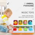 TD® Bébé Musique Presse Pop-up  Jouets  Éducatifs  Pour  Enfants  Interrupteur D'intelligence Cognitive Animale Jouer Peekaboo-1