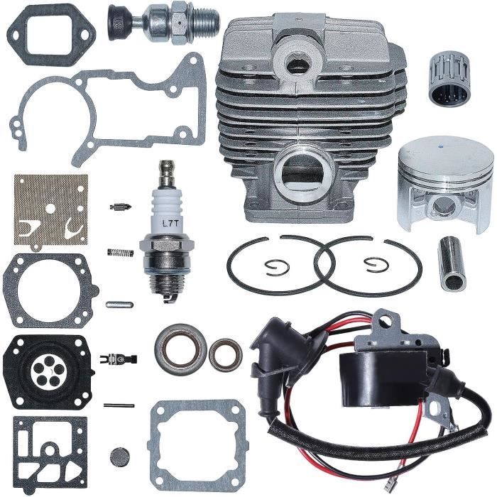 Adefol Kit de piston de cylindre pour tronçonneuse Stihl 026 MS260 Série, Kit de cylindre Nikasil 44,7 mm Piston Joints Joints d'huile Bougie Kit de pièces de Adefol Kit de piston de cylindre pour tronçonneuse Stihl 026 MS260 Série, Kit de cylindre Nikasil 44,7 mm Piston Joints Joints d'huile Bougie Kit de pièces de
