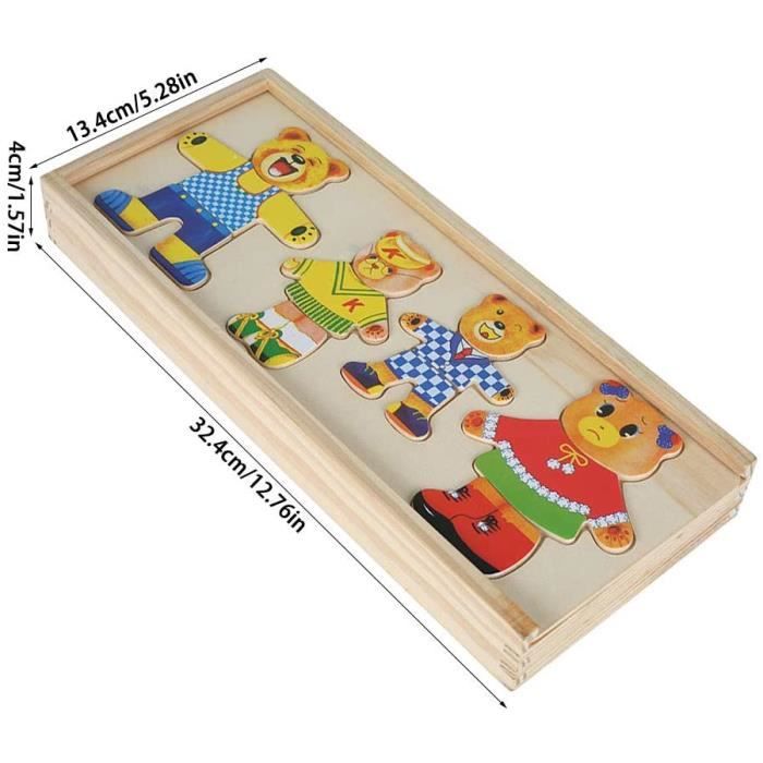 Puzzles en Bois Bébé, Enfant Jouet 3D Animaux Puzzle Montessori Educatif  Apprentissage Préscolaire Jeu, avec Cadre Encastrements 4 - Cdiscount  Puériculture & Eveil bébé