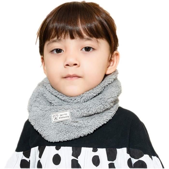 Cache Cou Enfant Echarpe Boucle Tour De Cou Garcon Fille Doux Peluche Polaire Chaud Echarpe Cercle Tube Solide Couleur Joli u1996 Cdiscount Pret a Porter