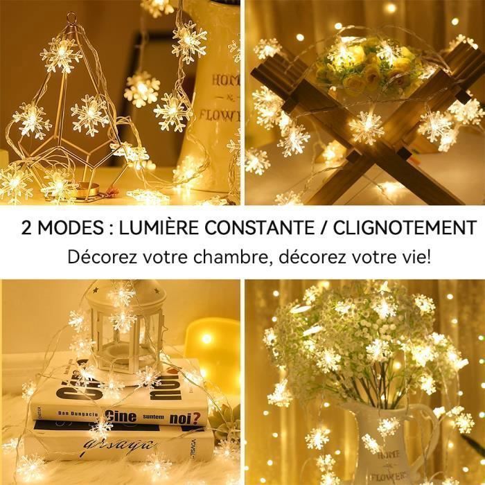 Guirlande Lumineuse à Piles 195 Cm 40 Micro LED Blanc Froid
