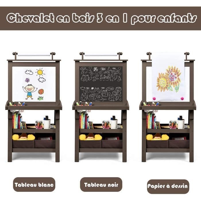 Giantex table et chaise à dessin pour enfants, chevalet à dessin