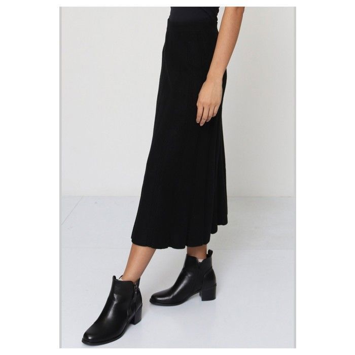 Jupe Longue Noire Charli London – Taille 12 – Femme – Coupe A-line – Occasion Parfait état