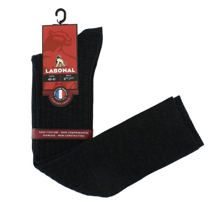 Salomon Homme Chaussettes Noires 98% Coton Labonal, Mercerie