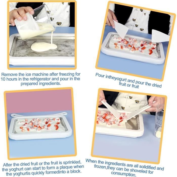 Machine À Crème Glacée Roulée, Plateau À Rouleaux De Crème Glacée