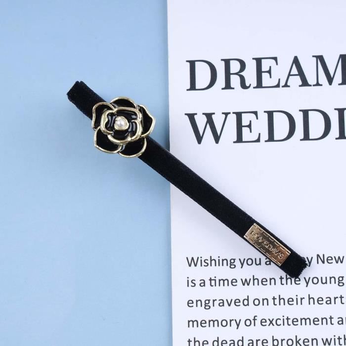 Barrette à Cheveux Fleur Cœur Noir Evita Peroni – Neuf Sans étiquette