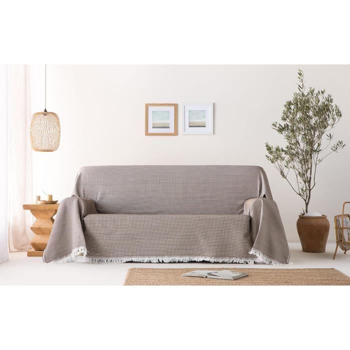 Qucover Couvre-lit matelassé pour lit simple 150 x 200 cm en coton