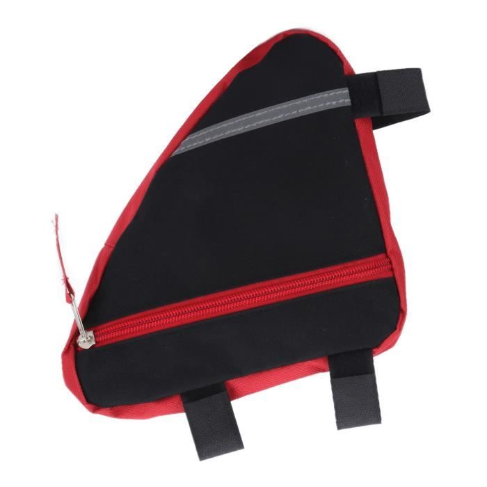 Sac De Cadre Vélo Triangulaire 0,4 L – Compact, Réfléchissant, Résistant à L'Eau – Range Outils, Téléphone, Clés – Fixation Universelle Par Sangles Pour VTT, Route, Ville